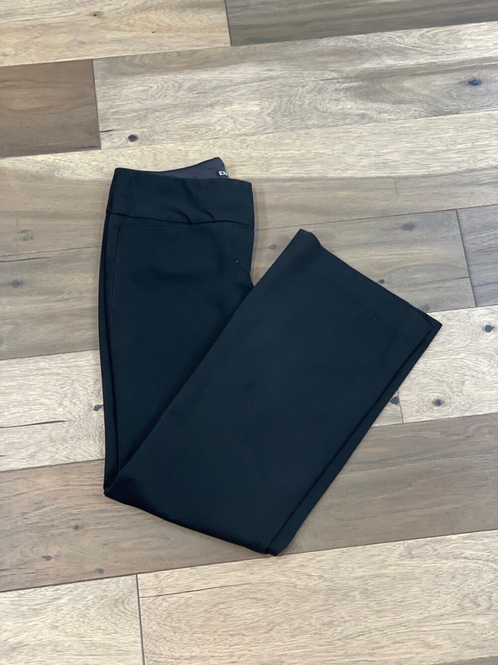 Express Editor Black Wide Leg Pants Size 4R Minimalist Tailored Fit